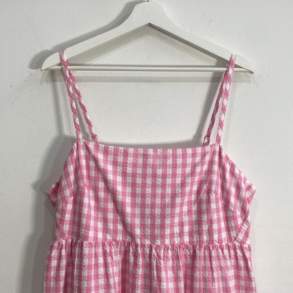 J. Crew Seersucker Gingham Dress Pockets Size 14 Retail$128 - Picture 3 of 15